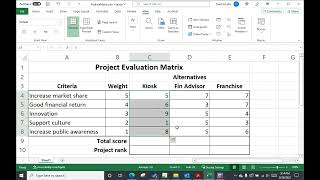 Project Selection Matrix