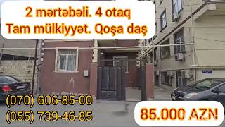 Xırdalanda 85.000 manata. Tam mülkiyyət. 4 otaq. 2 mərtəbə. Milyonerlər məhləsində.