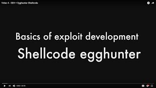 Video 4 - SEH Overflow + Egghunter Payload