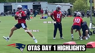 New England Patriots OTA’s DAY 1 HIGHLIGHTS: Drake Maye shows of CRAZY Footwork