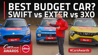 Suzuki Swift vs Hyundai Exter vs Mahindra 3XO - Budget Car Category Comparison #CarsAwards