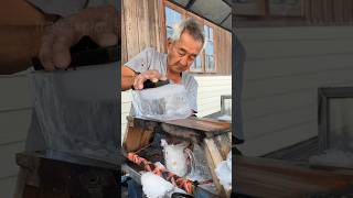 Thai Grandpa making iced lemon tea using the old method #shorts