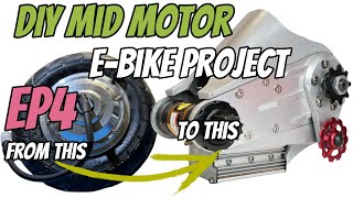 I build an e-bike mid drive motor from a wheel motor hub. Bike project EP 4 #DIY #cnc #custom #drive