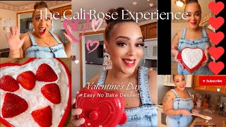 Happy Valentine’s Day!💕Easy No Bake Strawberry Cheesecake Dessert! 😋#valentinesday #love #FYP #food