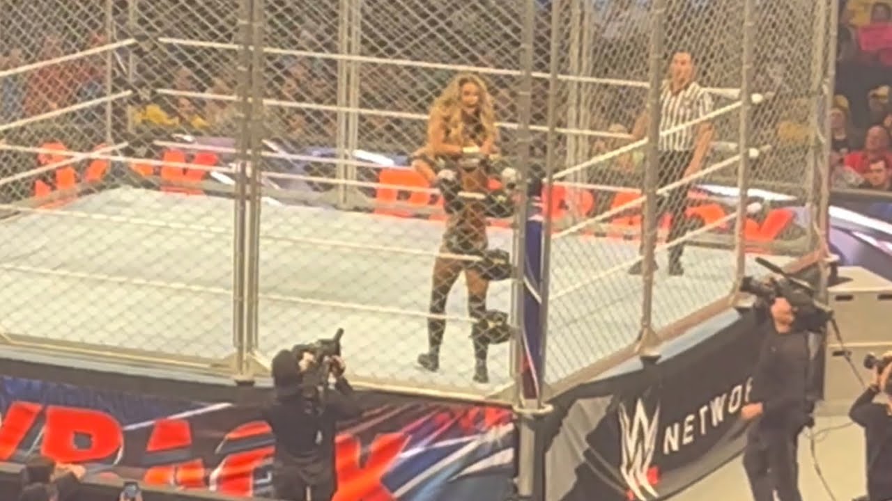 Becky Lynch VS Trish Stratus Steel Cage Match Highlights WWE Payback ...