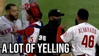 Dom Smith and José Alvarado exchange words after strikeout, a breakdown