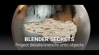 Daily Blender Secrets - Project decals/stencils onto objects with Shrinkwrap