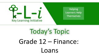 Grade 12 Maths Lit. - Loans