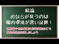 オナラが臭いのが悩み…原因は腸の中の腐敗 教えて平島先生 no144