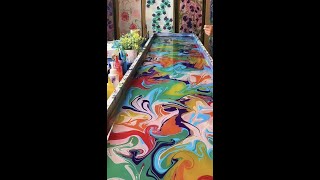 LIVE Creating Silk Scarves with Painting on Water / Marbling / Ebru