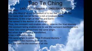 Tao Te Ching - Chapter 1