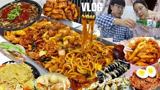 [Dakgalbi] All-you-can-eat anything at home🥰 Korean food mukbang vlog!