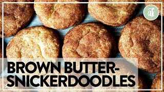 Brown Butter (+ Bourbon!) Snickerdoodles