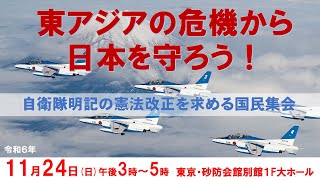 11/24 自衛隊明記の憲法改正を求める国民集会