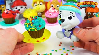 Learn Colors with Paw Patrol Cupcakes and Pororo the Little Penguin Toy Bus!