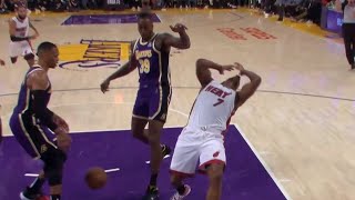 Dwight Howard commits a hard foul on Kyle Lowry and IMMEDIATELY went to help him up