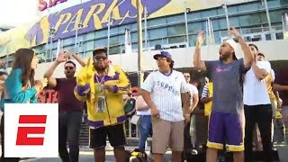 Lakers fans react to LeBron James news at Staples Center | ESPN