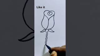 Rose drawing easy way/ গোলাপ ফুল আকাৰ সহজ কৌশল।#Rose #গোলাপফুল #drawing #art