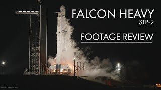 Falcon Heavy Night Launch - Remote Camera Footage Review from SpaceX STP-2 Mission