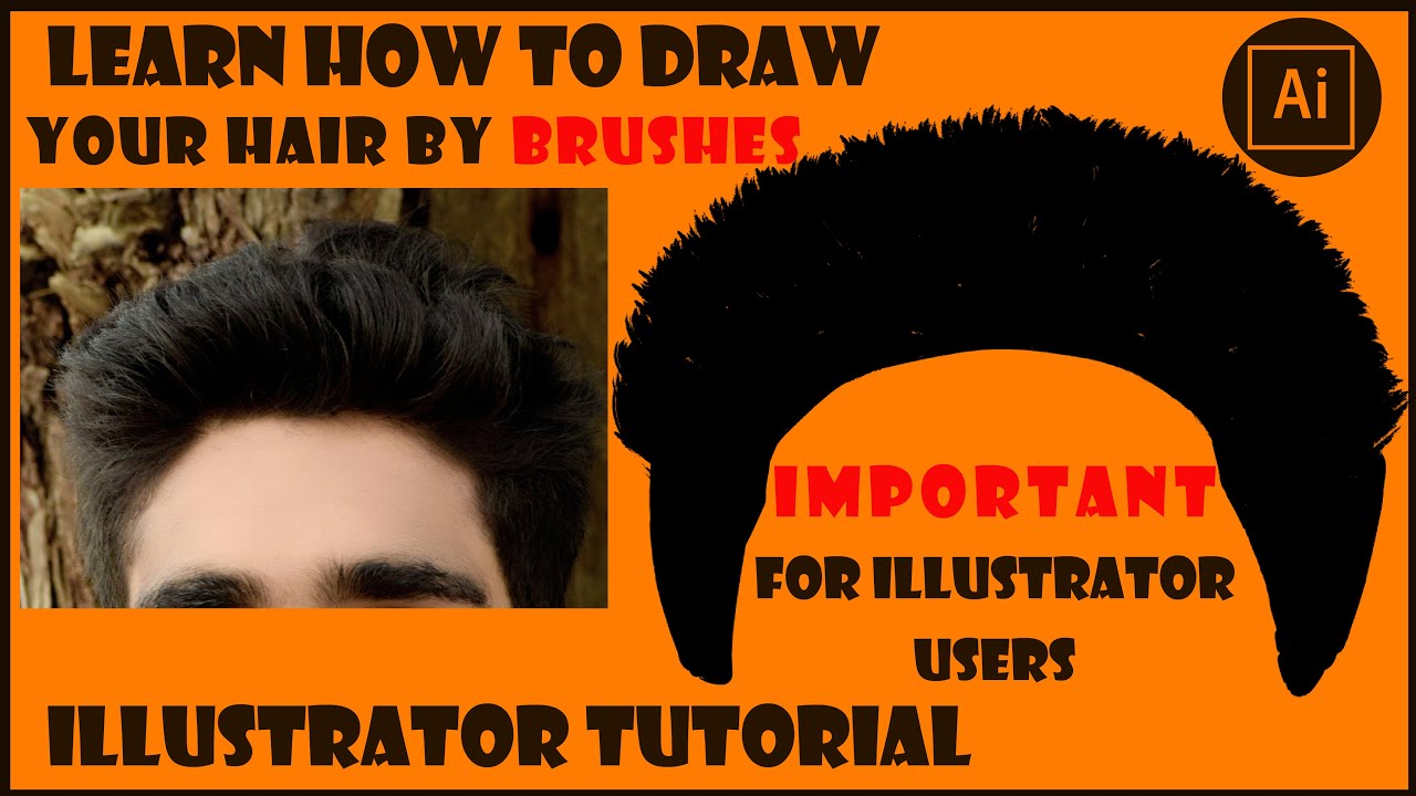 Make Vector Hair By Using Brushes Illustrator Tutorial Creative One