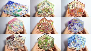 10 landscape stickers that took 15 hours to complete | Immersive stickers | ASMR | No bgm