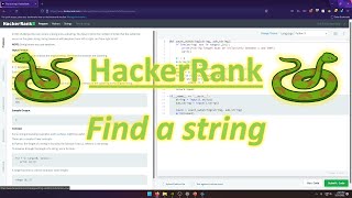 HackerRank (Python): Find a string
