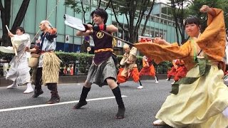 2016.08.28原宿表参道元氣祭スーパーよさこい２０１６①チームａｕ