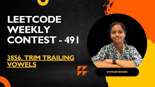 Leetcode|3856 Trim Trailing Vowels | Java | Weekly Contest 491