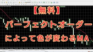 【無料】3本のMAの方向によって色が変わるインジケーター