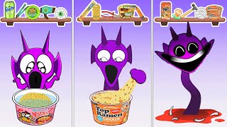 SPRUNKI ASMR - Sprunki Durple ALL Phases Convenience Store Food Mukbang | Incredibox Animation