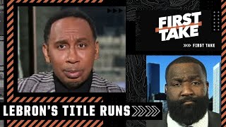 Stephen A. and Kendrick Perkins get heated debating Lebron’s title runs | First Take