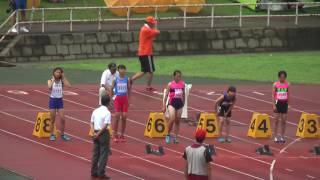 2017.7.16青森県中体連夏季大会　1年女子100ｍ準決勝1組