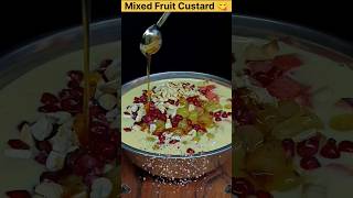 Mixed Fruits Custard 😋 ASMR Cooking 🔪 #shorts #custard #recipe  #cooking