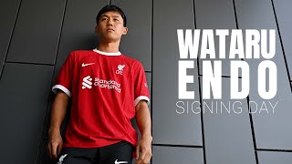 SIGNING DAY: Wataru Endo's first day at Liverpool | Behind-the-scenes VLOG!