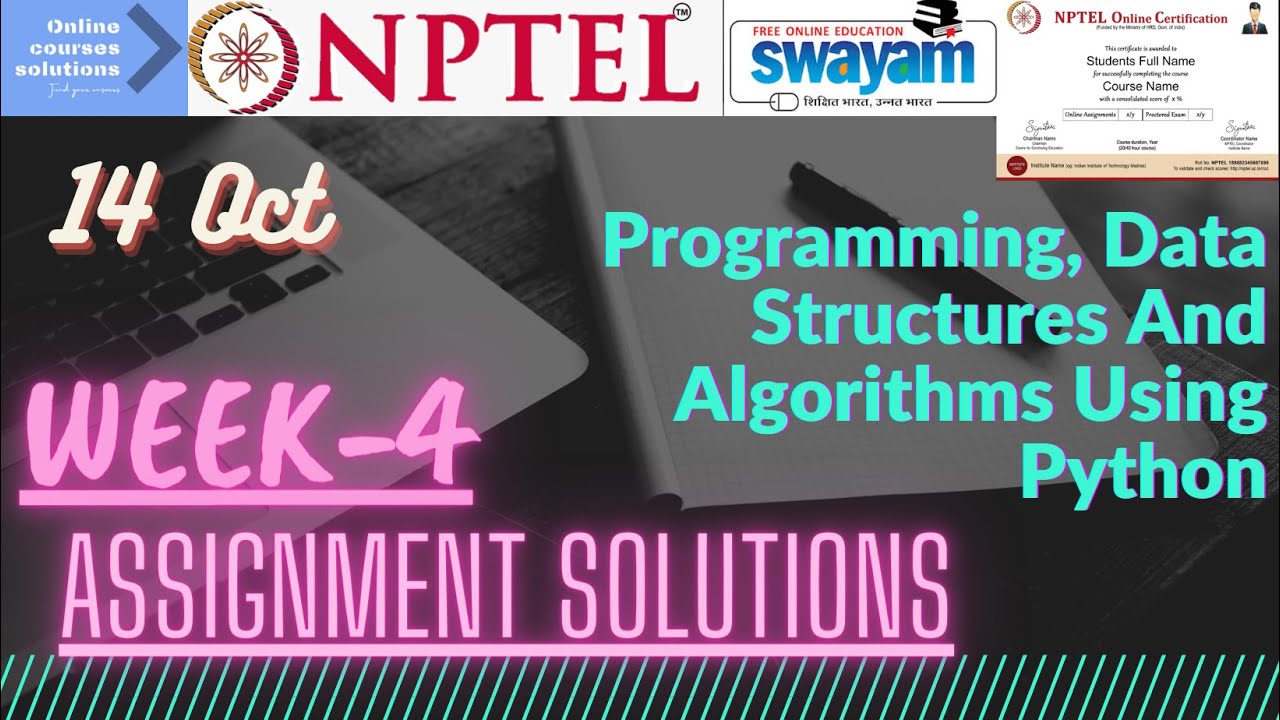 NPTEL | Programming, Data Structures And Algorithms Using Python | Week ...