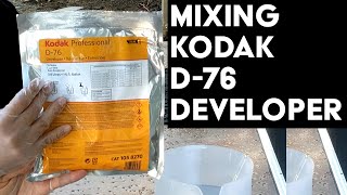 Mixing Kodak D-76 Developer (1 gallon from powder)