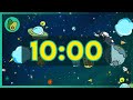 10 Minute Countdown Timer - Galaxy Space Classroom 🛸 for Kids (4K UHD)