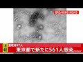 【速報】東京都５６１人の感染確認 重症者は６７人