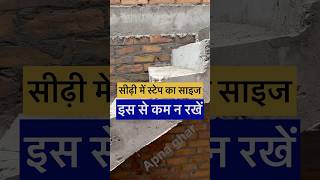 sidhi ki chaudai kitni honi chahiye | sidhi banane ke liye kitni jagah chahiye #stairs #house