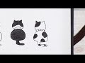 how to draw cute cats with ballpoint pen easy drawing mildliner