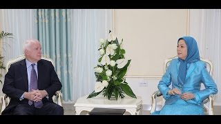 دیدار سناتور مک کین با خانم مریم #رجوی و مجاهدین خلق. Sen. Mccain meeting Mrs. Rajavi