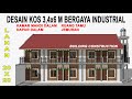 DESAIN KOS KOSAN 3,4X6 M || Kamar Mandi Dalam, Dapur, Ruang Tamu & Jemuran