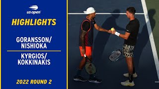 Goransson/Nishioka vs. Kokkinakis/Kyrgios Highlights | 2022 US Open Round 2