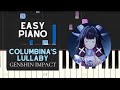 Columbina's Lullaby (EASY Piano Tutorial) - Genshin Impact