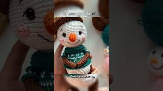 Keresd itt👉helmocrochet.eu / Vidám #horgolt #amigurumi hóember ingyenes #horgolásminta magyarul.