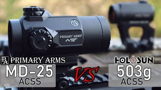 Primary Arms MD-25 ACSS vs Holosun 503g : The battle of the best red dots