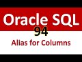 Oracle SQL Developer Tutorial For Beginners  94   Alias for Columns