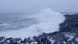 Huge Storm In Iceland Causes Giant Waves On Coastline