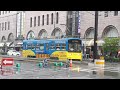 阪堺電車上町線天王寺駅前～阿倍野の間の通過シーン（2018年6月30日土曜日）携帯電話で撮影