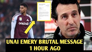 🚨 Unai Emery Sends Brutal Message to Marcus Rashford After Training Ground Clash With Ollie Watkins🔥